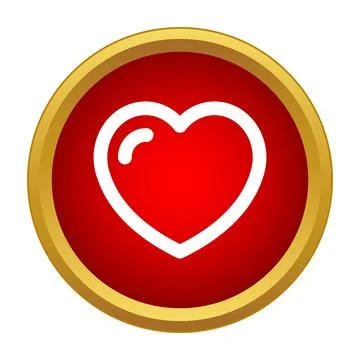 Heart icon button displaying love and passion concept 스톡 일러스트