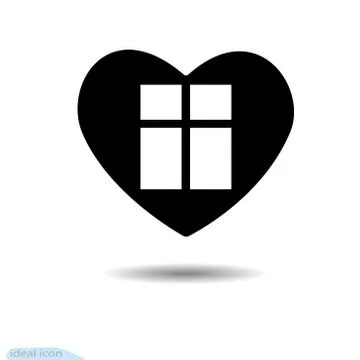 The heart icon. Design elements for Valentine s Day. Window. A symbol of love Stock Illustration