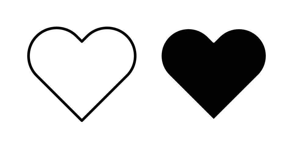 Heart icon design. Simple Vector illustrations.. Stock Illustration