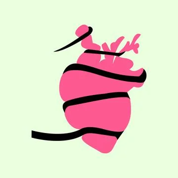 Heart icon, Flat design style. Valentines day card. Illustration of a heart Stock Illustration