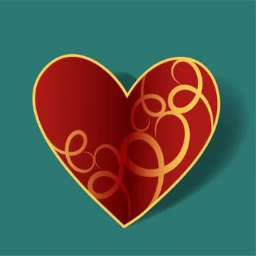 Heart icon. Flat design. Vector illustration Stock Illustration
