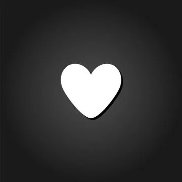 Heart icon flat. Stock Illustration