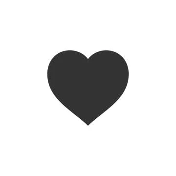 Heart icon flat Stock Illustration