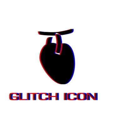 Heart icon flat Stock Illustration