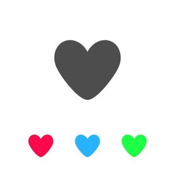 Heart icon flat. Stock Illustration