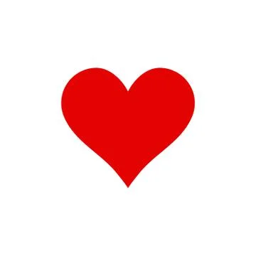 Heart icon in a flat style on white background Stock Illustration