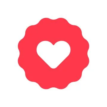 Heart icon. Flat symbol Stock Illustration