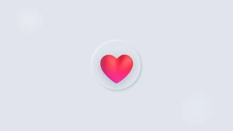 Heart icon floating in a clean minimal interface 動画素材 344773464