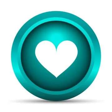 Heart icon. Internet button on white background.. Stock Illustration