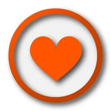 Heart icon. Internet button on white background.. Stock Illustration