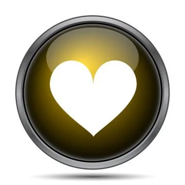 Heart icon. Internet button on white background.. Stock Illustration