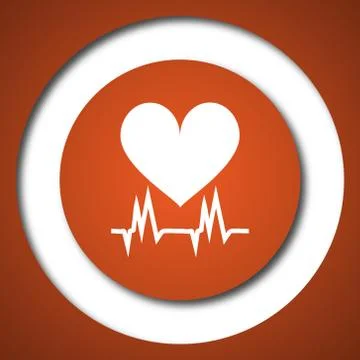 Heart  icon. Internet button on white background. . Stock Illustration