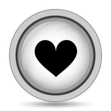 Heart icon. Internet button on white background.. Stock Illustration