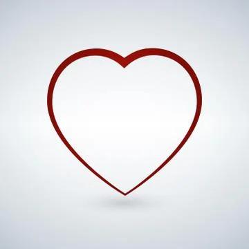 Heart icon. Line vector icon. isolated on white background Stock Illustration