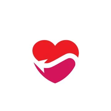 Heart icon logo Stock Illustration