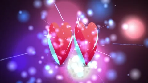 Heart Icon particle, 4k video Valentine transitions Stock Footage 294377553