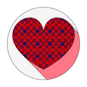 Heart icon in pattern. vector illustration Illustrazione stock