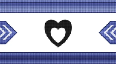 Heart icon on a pixel screen. Seamless. Video stock 52699755