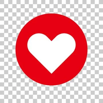 Heart icon with red circle. Vector. Stock Illustration