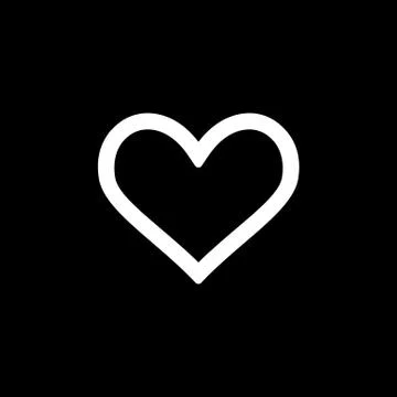 Heart icon for simple flat style ui design Stock Illustration