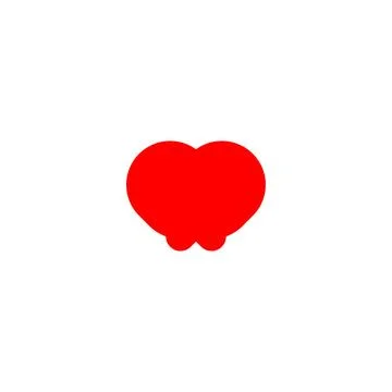 Heart icon. Simple style gift shop big sale poster background symbol. Heart.. Stock Illustration