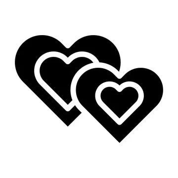 Heart icon solid style valentine illustration vector element and symbol per.. Stock Illustration