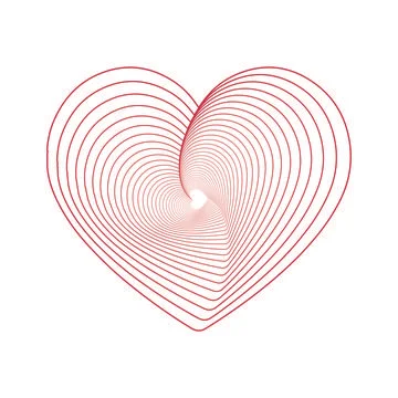 Heart icon symbol effect transform Stock Illustration