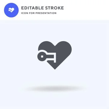 Heart icon vector, filled flat sign, solid pictogram isolated on white, logo  Illustrazione stock