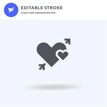 Heart icon vector, filled flat sign, solid pictogram isolated on white, logo Stock Illustration