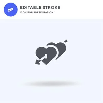 Heart icon vector, filled flat sign, solid pictogram isolated on white, logo Stock Illustration