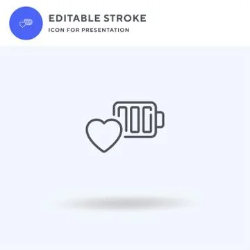 Heart icon vector, filled flat sign, solid pictogram isolated on white, logo  Stock Illustration