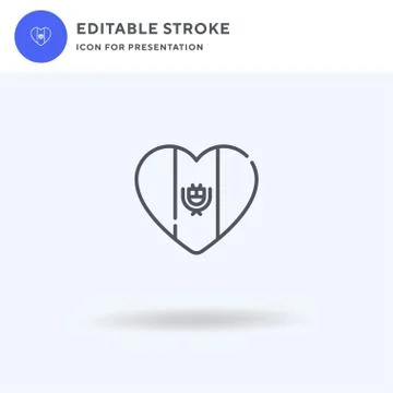 Heart icon vector, filled flat sign, solid pictogram isolated on white, logo  Stock Illustration