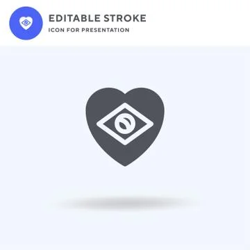 Heart icon vector, filled flat sign, solid pictogram isolated on white, logo Stock Illustration