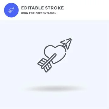 Heart icon vector, filled flat sign, solid pictogram isolated on white, logo Stock Illustration
