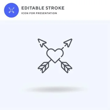 Heart icon vector, filled flat sign, solid pictogram isolated on white, logo Illustrazione stock