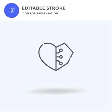Heart icon vector, filled flat sign, solid pictogram isolated on white, logo Stock Illustration