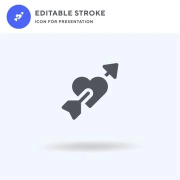 Heart icon vector, filled flat sign, solid pictogram isolated on white, logo Illustrazione stock