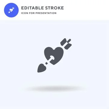 Heart icon vector, filled flat sign, solid pictogram isolated on white, logo Stock Illustration