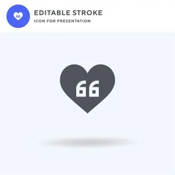 Heart icon vector, filled flat sign, solid pictogram isolated on white, logo Stock Illustration