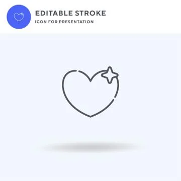 Heart icon vector, filled flat sign, solid pictogram isolated on white, logo Stock Illustration