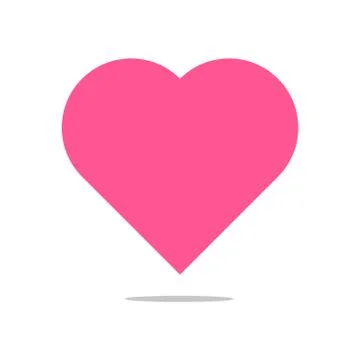 Heart Icon Vector in Flat Design Stock Illustration