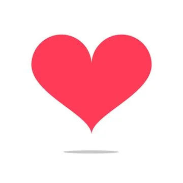 Heart Icon Vector in Flat Design Stock Illustration