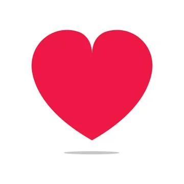 Heart Icon Vector in Flat Design Stock Illustration