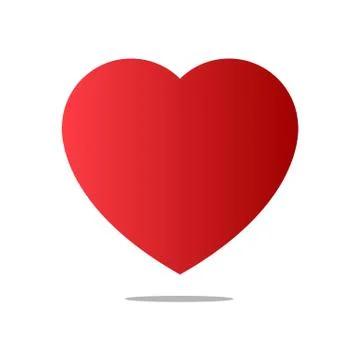 Heart Icon Vector in Flat Design Stock Illustration