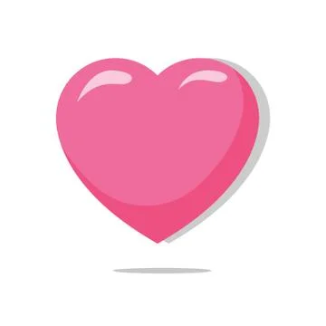 Heart Icon Vector in Flat Design Stock Illustration