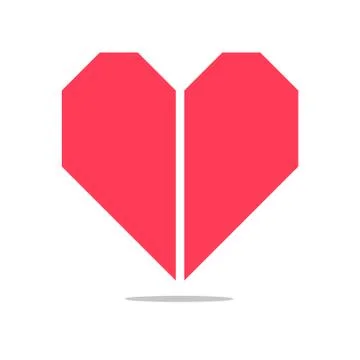 Heart Icon Vector in Flat Design Stock Illustration