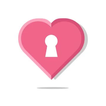 Heart Icon Vector in Flat Design Stock Illustration