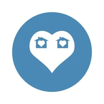 Heart Icon Vector flat design style Stock Illustration