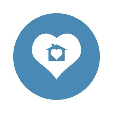 Heart Icon Vector flat design style Stock Illustration