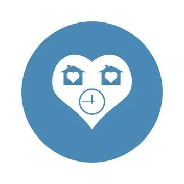 Heart Icon Vector flat design style Stock Illustration